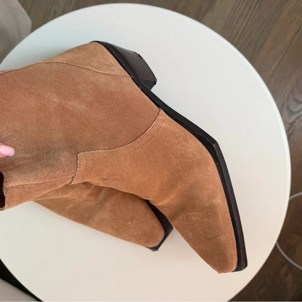 Mango brown suede ankle boots - Picture 4 of 8